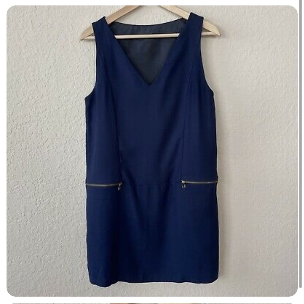 EUC Zara sleeveless Navy Blue Dress Sz s